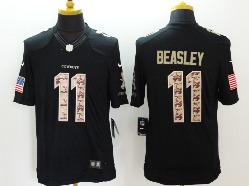 Men's Dallas Cowboys Cole Beasley #11 Black Jersey